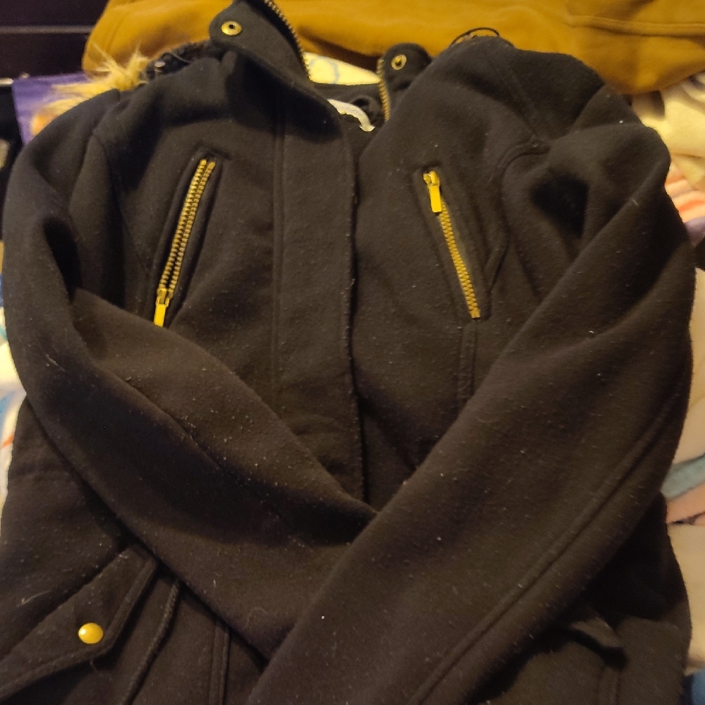 Charlotte Russe Black Jacket with Gold Accents